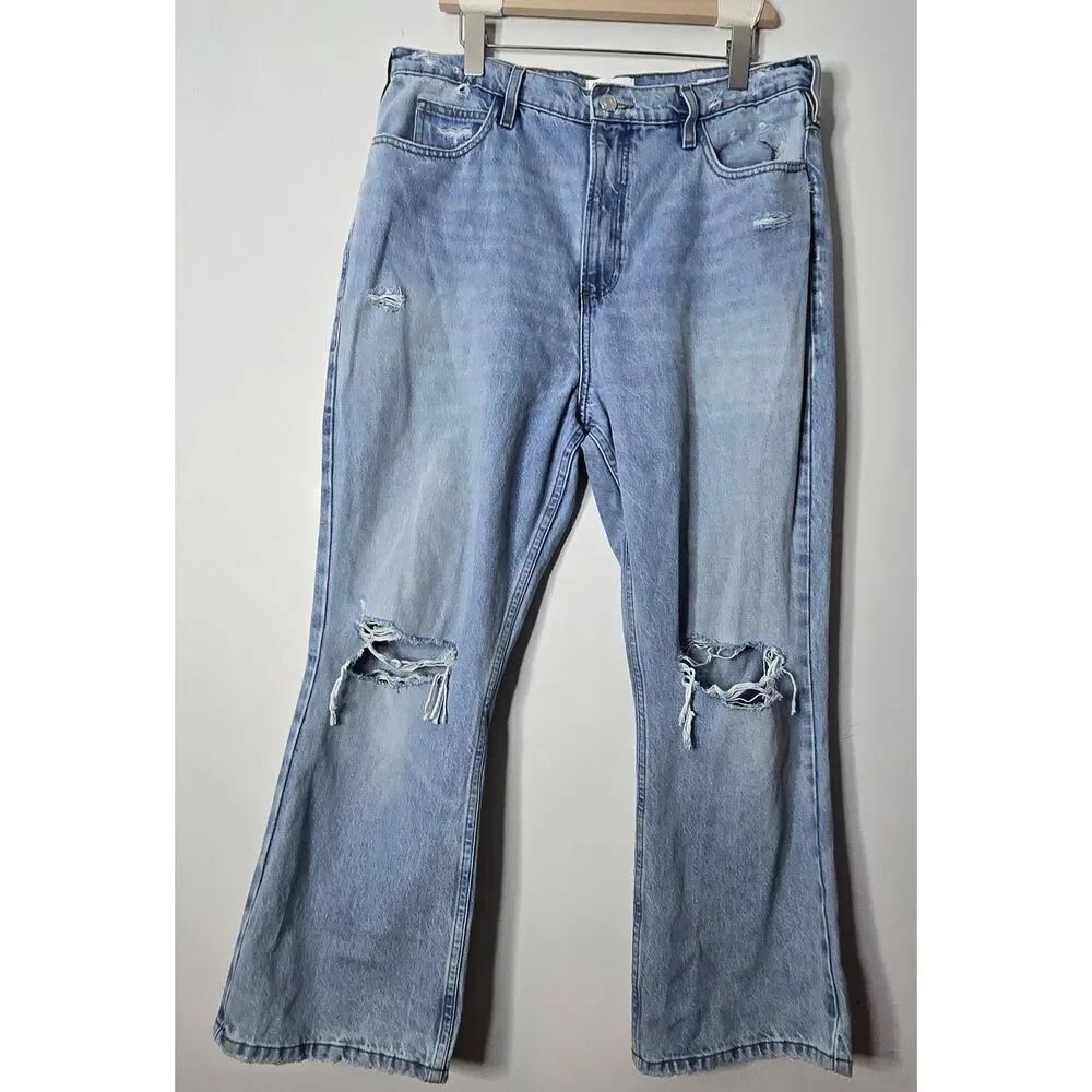 Frame Le High'n'Tight Crop Mini Boot Jeans Size 31 Distressed Denim - Picture 4 of 7